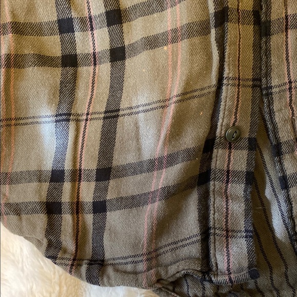 Madewell Perfect Fit Green and Black Plaid Button Down Flannel Shirt Lined | S - Picture 6 of 8